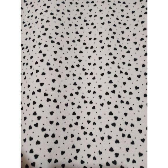 Adrianna Papell Shirt Ladies 1x Ivory Black‎ Heart Light Weight Flowy - Picture 6 of 9